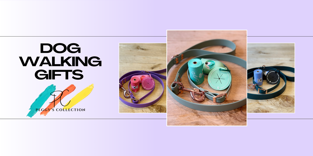 Shop our vegan, waterproof Dog Walking Set with matching purple collar & lead plus compostable poop bags. Durable, stylish & eco-friendly – perfect for daily walks!