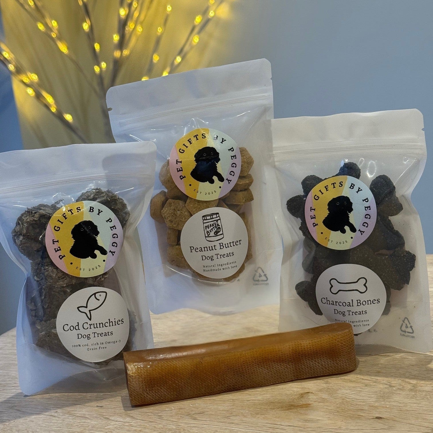 Dog treats on a table 