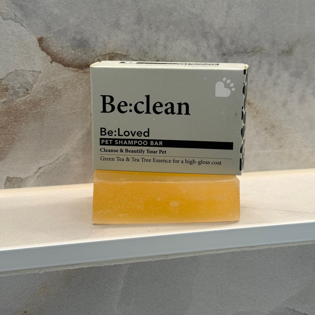 dog shampoo bar in a bathroom 